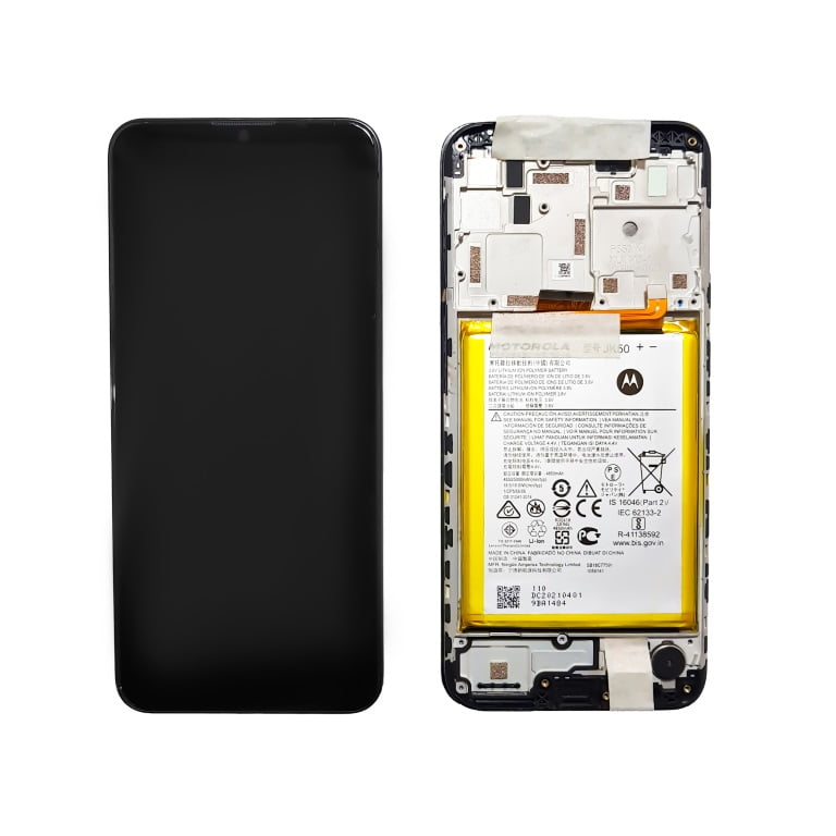 modulo_pantalla_motorola_g30_con_bateria_original.jpg Modulo Motorola Moto G30 Recuperado Clase A Con Marco + Bateria - Negro Original - Imagen 1