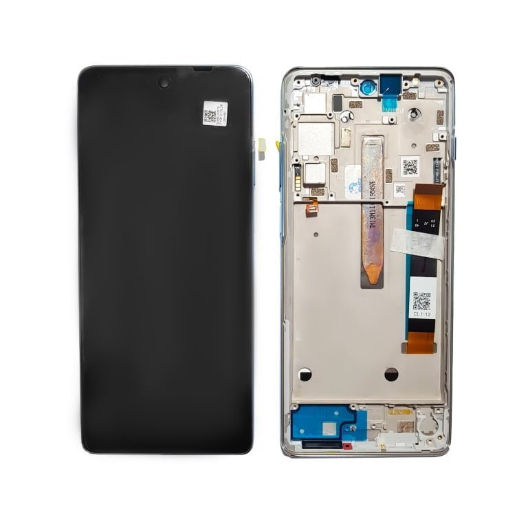 Modulo Motorola Moto G200 XT2175 Con Marco - Celeste Original - Imagen 1