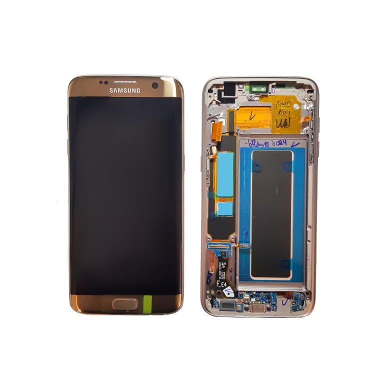 Modulo Samsung Galaxy S7 Edge G935 Con Marco - Dorado Original - Imagen 1