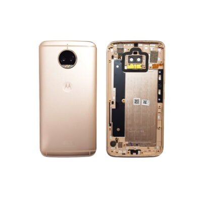 Tapa Trasera + Botones 100% Original - Moto G5S Plus Con Lente- Dorado