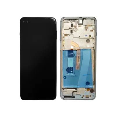 Módulo recuperado Moto G100 XT2125 con marco celeste